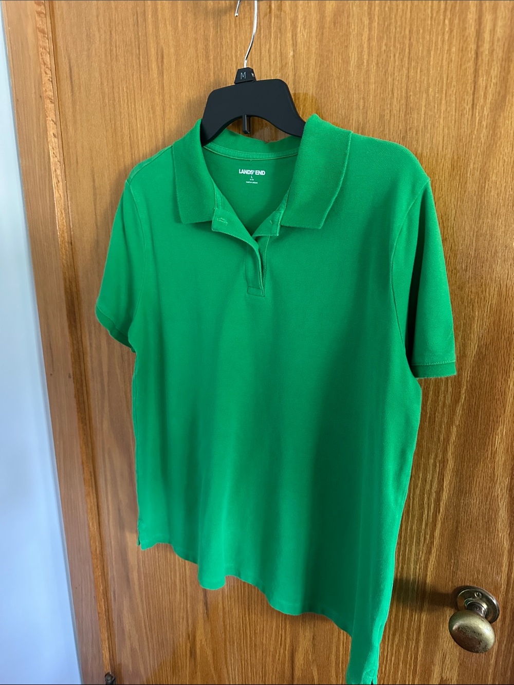 Lands' End Bright Emerald Short-Sleeve Polo